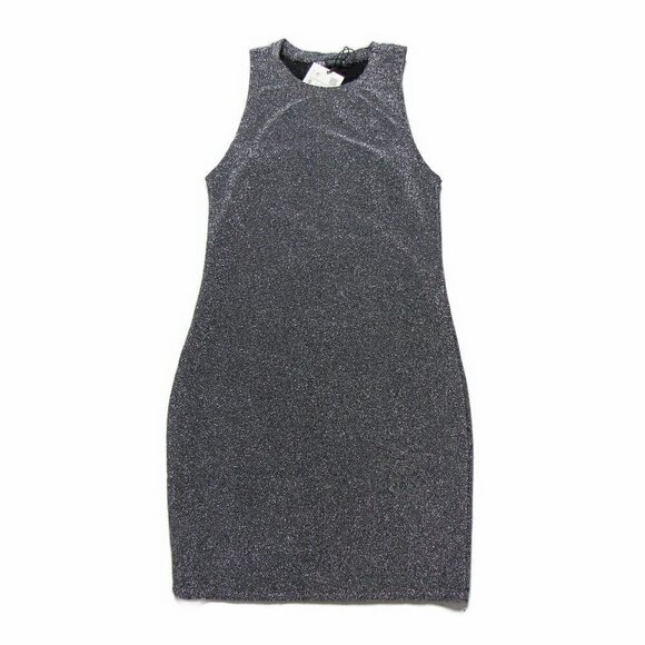 ZARA - Silver Sparkle Sleeveless Dress - Small - Picture 1 of 6